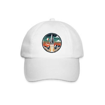 Space shuttle Spaceship - Baseballkappe - Weiß/Weiß - Vorne
