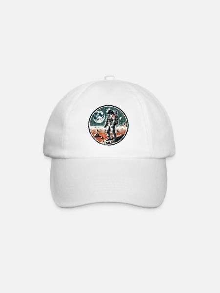 Astronaut - Baseballkappe - Weiß/Weiß