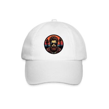 Bart-Mann - Baseballkappe - Weiß/Weiß - Vorne