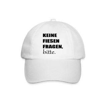FIESE FRAGEN PRÜFUNG - TEST ABSCHLUSSFRAGEN - Baseballkappe - Weiß/Weiß - Vorne