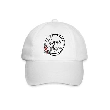Super Mami - Baseballkappe - Weiß/Weiß - Vorne