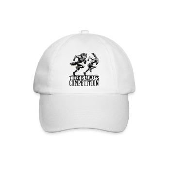 Wettbewerb Hase und Wolf Konkurrenz Geschenk - Baseballkappe - Weiß/Weiß - Vorne