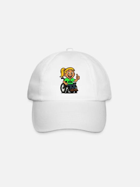 Lolla Vorbild der Rollstuhlfahrer. Rollstuhl # - Baseballkappe - Weiß/Weiß