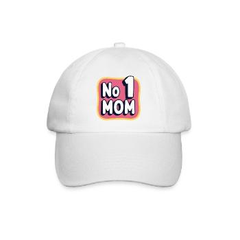 Nummer 1 Mama – Bunt & Liebevoll Muttertag - Baseballkappe - Weiß/Weiß - Vorne