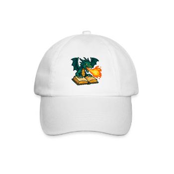 Feuerdrache Buchzauber - Baseballkappe - Weiß/Weiß - Vorne