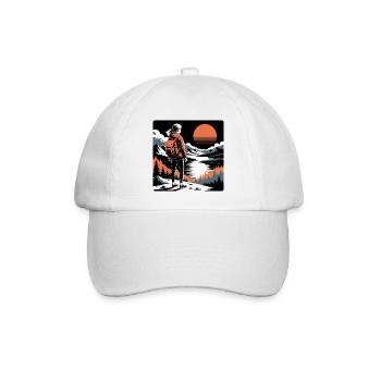 Wanderer Mädchen malerischen Sonnenuntergang Abent - Baseballkappe - Weiß/Weiß - Vorne