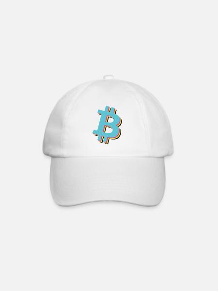 Bitcoin B CMYK Style - Baseballkappe - Weiß/Weiß