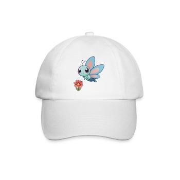 Baby Bunte Libelle In Der Nähe Einer Blume - Baseballkappe - Weiß/Weiß - Vorne