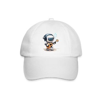 Der melodische Robotergeiger - Baseballkappe - Weiß/Weiß - Vorne