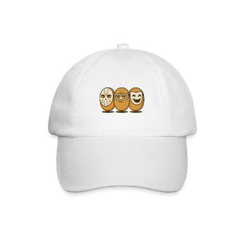 Die Brötchen-Bande – Masken-Edition - Baseballkappe - Weiß/Weiß - Vorne