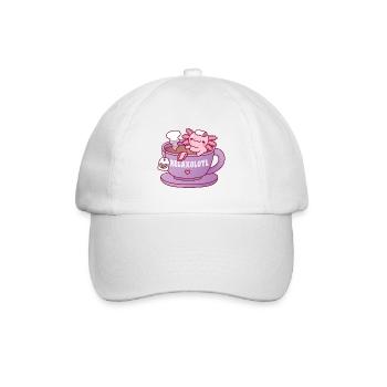 Süßer Axolotl Entspannt Sich In Tasse Tee Entspannt Sich Viel - Baseballkappe - Weiß/Weiß - Vorne