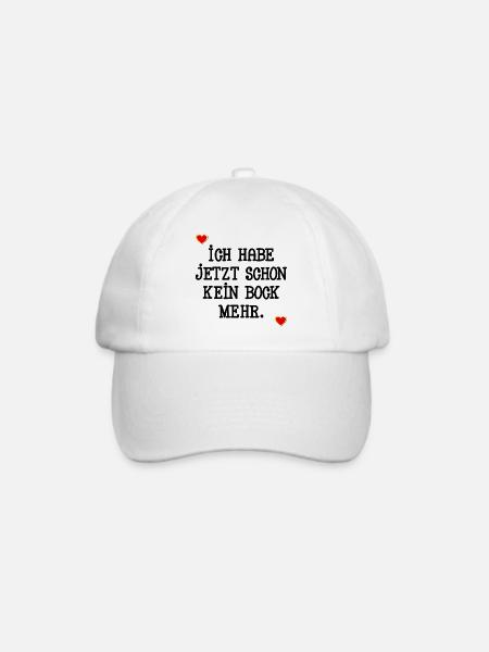 MOTIVATION KEIN BOCK - Baseballkappe - Weiß/Weiß