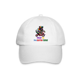 Clown Terrier auf Dreirad - Baseballkappe - Weiß/Weiß - Vorne