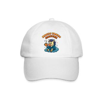 Schlaflösendes Einhorn braucht Kaffee - Baseballkappe - Weiß/Weiß - Vorne