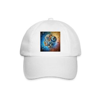 Kosmische Uhrwerk Fusion - Baseballkappe - Weiß/Weiß - Vorne