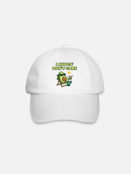 Avocado Chill: Mir ist Avoca egal. - Baseballkappe - Weiß/Weiß