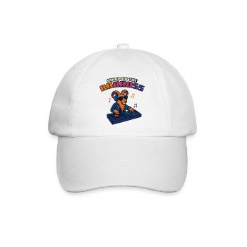 Goat DJ – Pump Up the Baaaass - Baseballkappe - Weiß/Weiß - Vorne