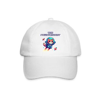 Astronautenkatze im All - Baseballkappe - Weiß/Weiß - Vorne