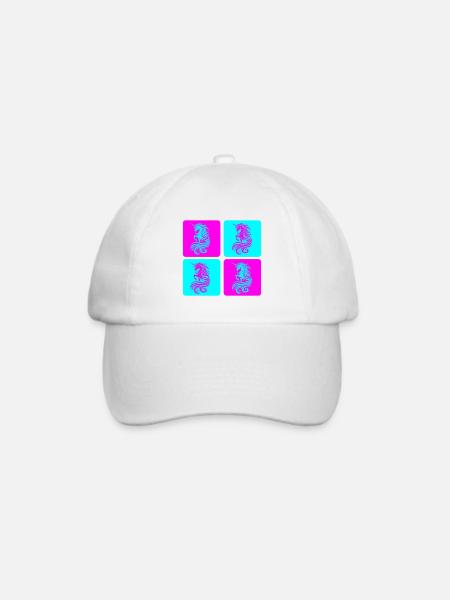 Magisches Einhorn Pop Art - Baseballkappe - Weiß/Weiß