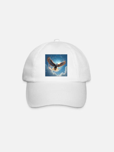 Krafttier Adler am Himmel - Baseballkappe - Weiß/Weiß