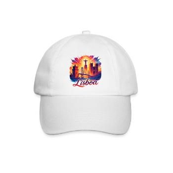 Lissabon Lisboa Hauptstadt Portugal Geschenk - Baseballkappe - Weiß/Weiß - Vorne