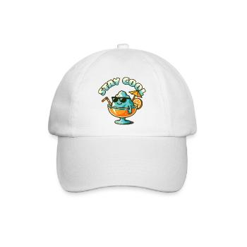 Bleib kühler Eisberg im Sommerglas - Baseballkappe - Weiß/Weiß - Vorne
