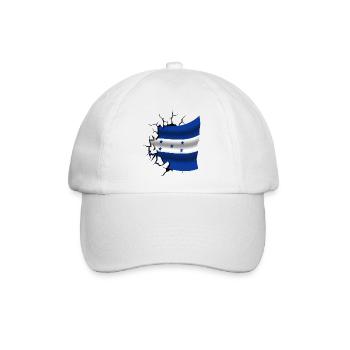 Flagge von Honduras - Honduras - Flagge Broken Design - Baseballkappe - Weiß/Weiß - Vorne