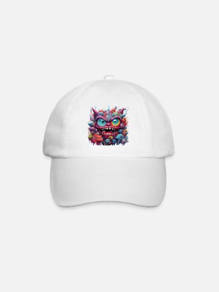 Chaos-Kreatur - Baseballkappe - Weiß/Weiß