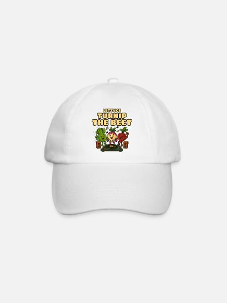 Salatrüben-Rüben-DJ-Groove - Baseballkappe - Weiß/Weiß