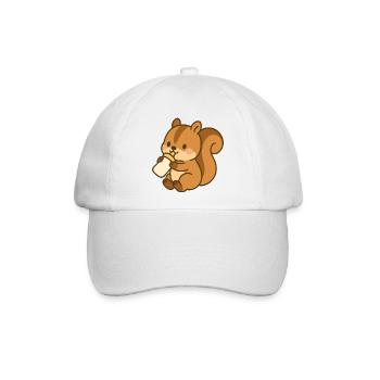 Fläschchen-Flauschehörnchen - Baseballkappe - Weiß/Weiß - Vorne