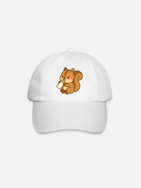 Fläschchen-Flauschehörnchen - Baseballkappe - Weiß/Weiß