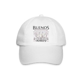Buenos Aires, Argentinien, Zeichnung Kunstmuseum - Baseballkappe - Weiß/Weiß - Vorne
