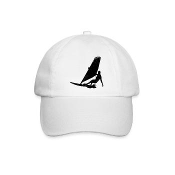 Windsurfer Zeichnung - Baseballkappe - Weiß/Weiß - Vorne
