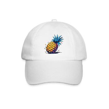 Ananas - Baseballkappe - Weiß/Weiß - Vorne