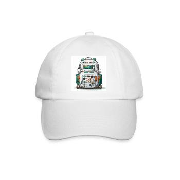 Die Geeks Tech Carry - Baseballkappe - Weiß/Weiß - Vorne