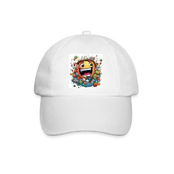 Der Humor-Tresor der Jokester - Baseballkappe - Weiß/Weiß - Vorne