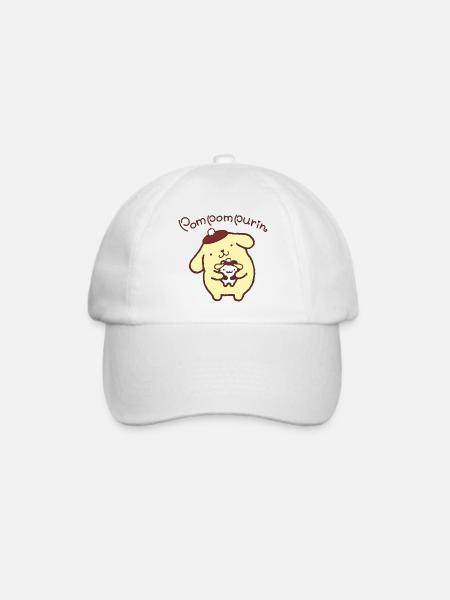 Pompompurin & Muffin Verkleidet Als Pompom Purin - Baseballkappe - Weiß/Weiß