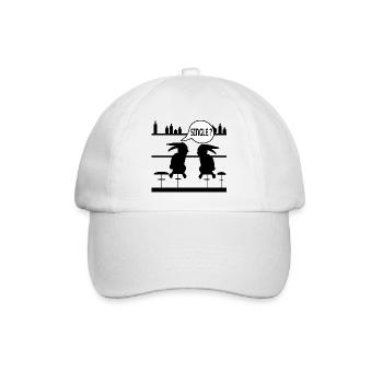 LUSTIGES EINZELNES KANINCHEN - Baseballkappe - Weiß/Weiß - Vorne