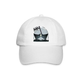 Papierschiff Papierboot MOIN - Baseballkappe - Weiß/Weiß - Vorne