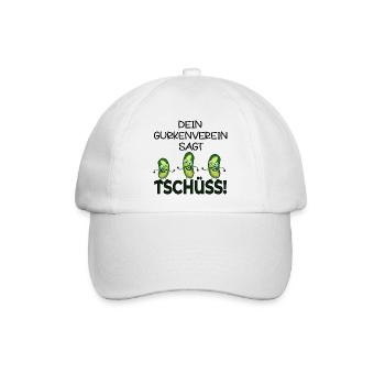 ABSCHIED KOLLEGEN TSCHÜSS GURKEN - Baseballkappe - Weiß/Weiß - Vorne