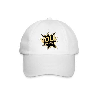 VOLLJÄHRIG 18. GEBURTSTAG - ACHTZEHN - Baseballkappe - Weiß/Weiß - Vorne