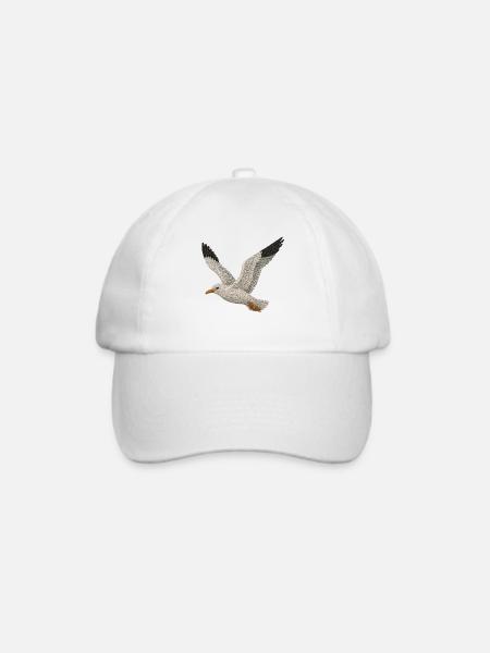 Möwe - Baseballkappe - Weiß/Weiß