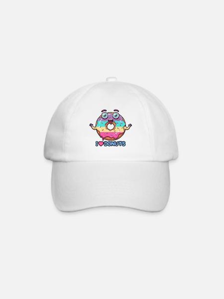 Verrueckter Donut - Baseballkappe - Weiß/Weiß