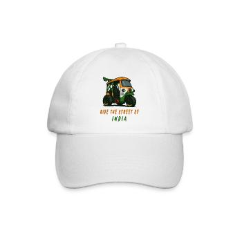 Indien Tuk-Tuk Racing - Baseballkappe - Weiß/Weiß - Vorne