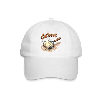 Catlover – Leben mit Fusselrolle - Baseballkappe - Weiß/Weiß - Vorne