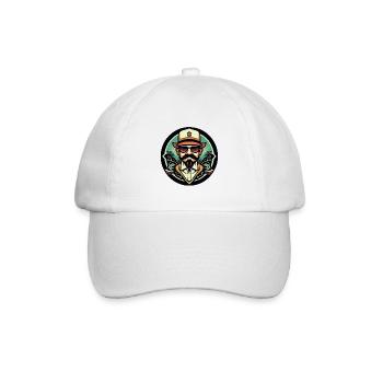 Grafischer Wandteppich - Baseballkappe - Weiß/Weiß - Vorne