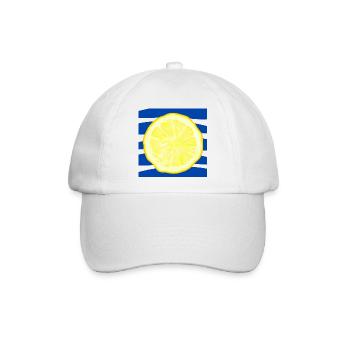 SOMMER FRÜCHTE ZITRONEN MEER - Baseballkappe - Weiß/Weiß - Vorne