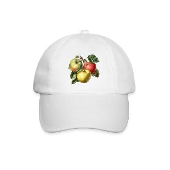 Apfel - Baseballkappe - Weiß/Weiß - Vorne