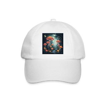 Mushroom Forest - Baseballkappe - Weiß/Weiß - Vorne