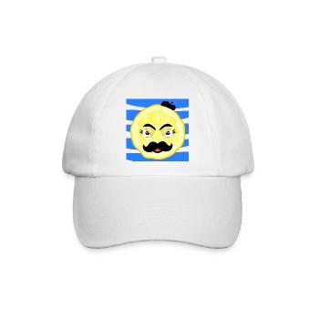 Papa Schnurrbart Zitrone - Baseballkappe - Weiß/Weiß - Vorne